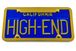 Notched Top Gold Chrome License Plate Frame