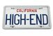 Notched Top Gold Chrome License Plate Frame