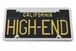Notched Top Gold Chrome License Plate Frame