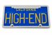 Notched Top Gold Chrome License Plate Frame