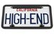 Notched Top Gold Chrome License Plate Frame