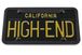 Notched Top Gold Chrome License Plate Frame