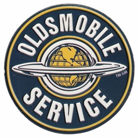 Oldsmobile Service Globe Embossed Tin Decorative Sign - Toolbox Refrigerator Magnet