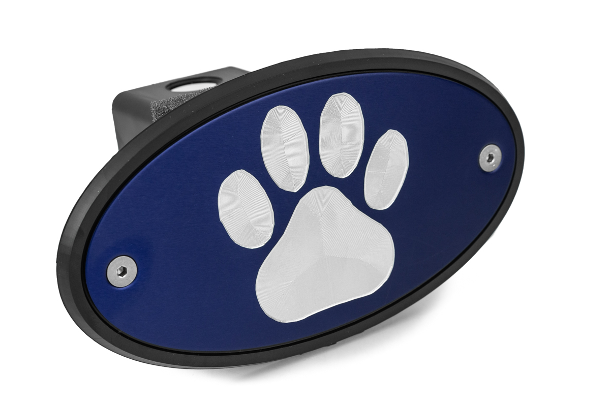 Paw Print Blue Receiver Hitch Cover