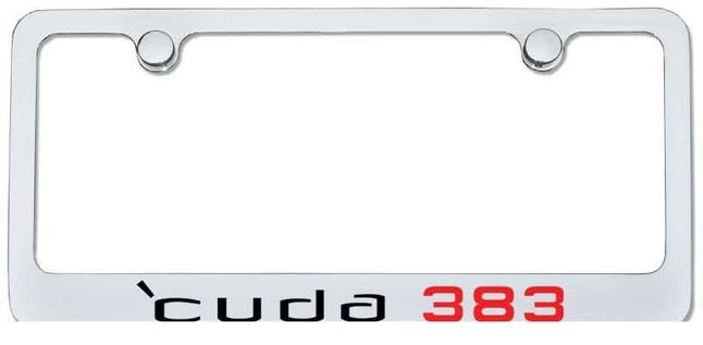 Plymouth Cuda 383 1970-1974 Engraved License Plate Frame
