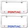Pontiac Logo Engraved License Plate Frame - Custom Colors and Finish