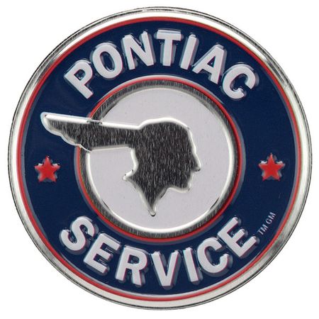 Pontiac Indian Service Embossed Tin Decorative Sign - Toolbox Refrigerator Magnet