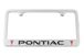 Pontiac Logo Engraved License Plate Frame - Custom Colors and Finish