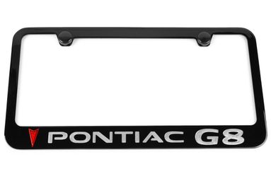 Pontiac G8 Engraved License Plate Frame Custom Colors and Finish Pontiac G8 Engraved License Plate Frame Custom Colors and Finish