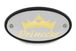Princess Chrome Receiver Hitch Cover - Gold Engraving