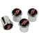 Racing Stripes hash Logo Chrome Tire Valve Caps
