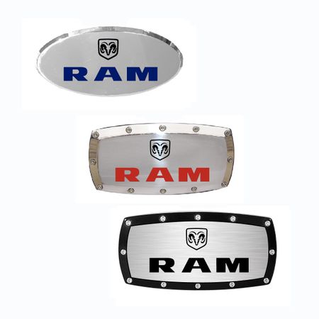 RAM Engraved Logo Billet Hitch Receiver Cover