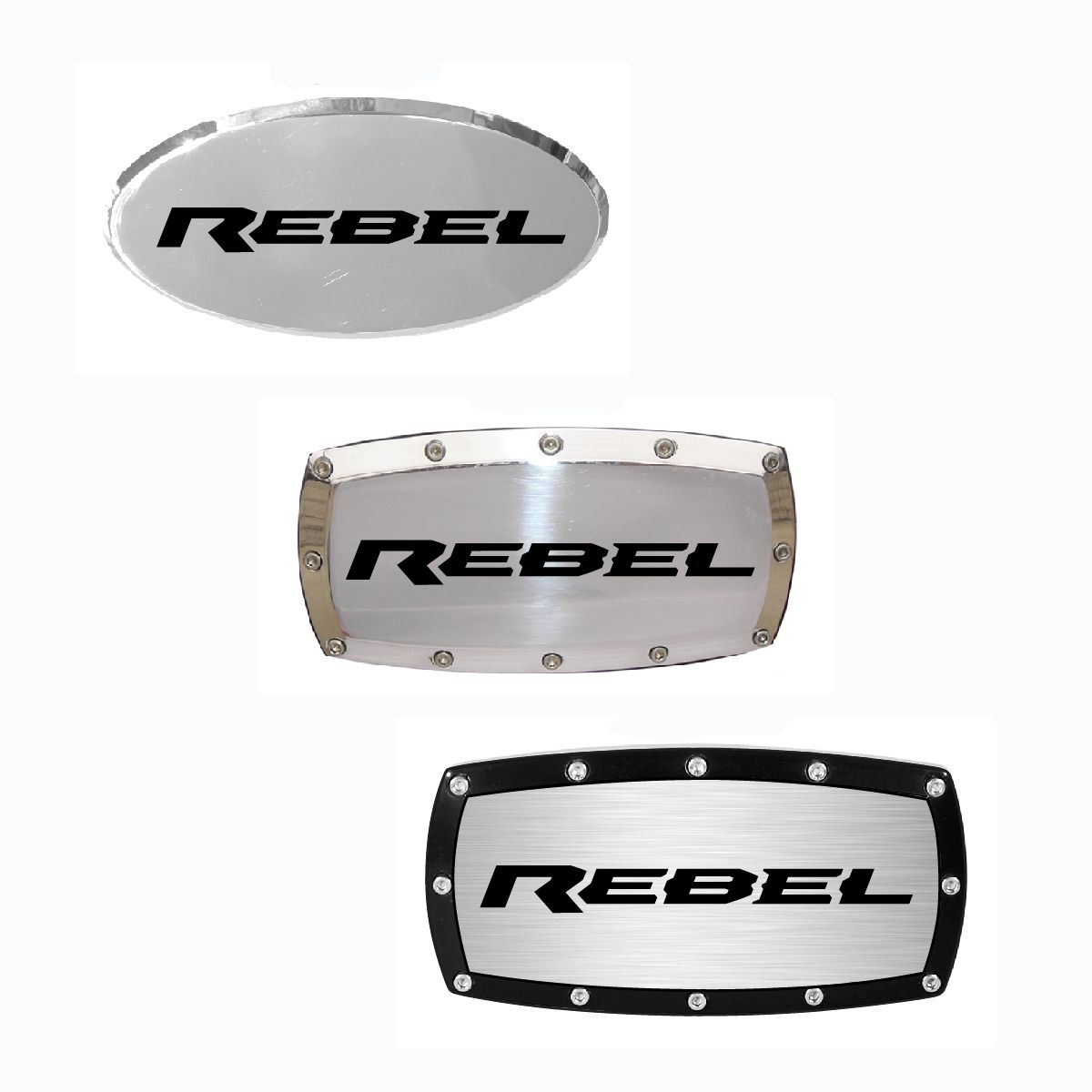 RAM Rebel Engraved Billet Hitch Receiver Cover