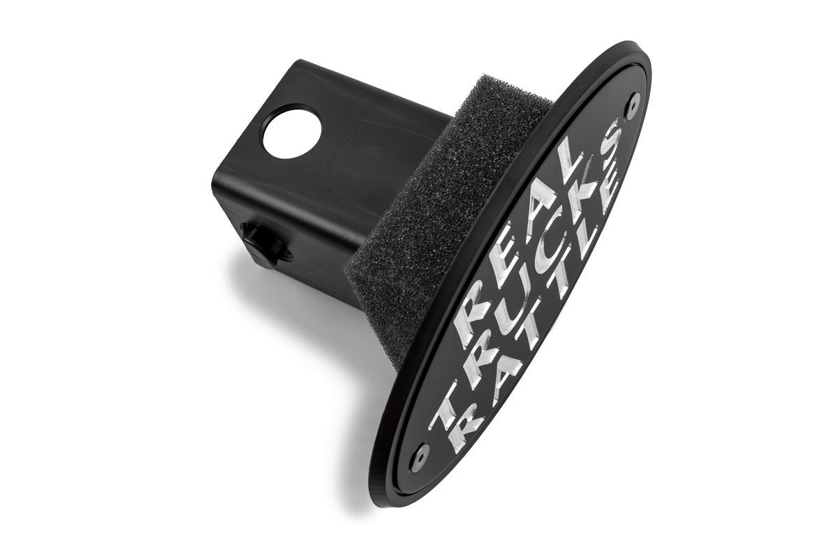 Real Trucks Rattle Black Receiver Hitch Cover