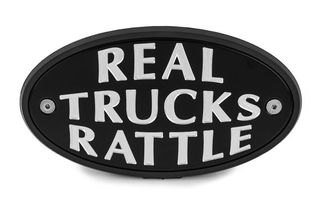 Real Trucks Rattle Black Receiver Hitch Cover