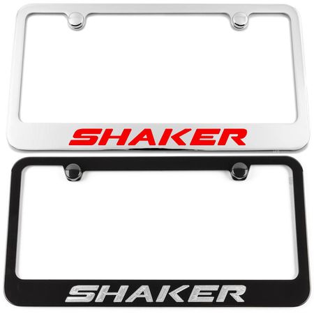 Shaker Engraved License Plate Frame - Custom Colors and Finish