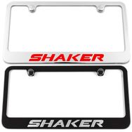 Shaker Engraved License Plate Frame - Custom Colors and Finish