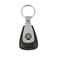 Skull and Bones Leather Teardrop Key Chain Fob