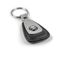 Skull and Bones Leather Teardrop Key Chain Fob