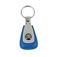 Skull and Bones Leather Teardrop Key Chain Fob