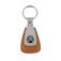Skull and Bones Leather Teardrop Key Chain Fob