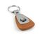 Skull and Bones Leather Teardrop Key Chain Fob