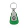 Skull and Bones Leather Teardrop Key Chain Fob