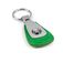 Skull and Bones Leather Teardrop Key Chain Fob