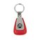 Skull and Bones Leather Teardrop Key Chain Fob