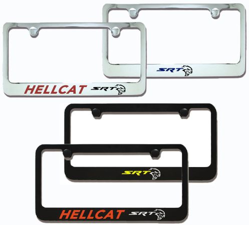 SRT Hellcat Engraved License Plate Frame - Choose Colors