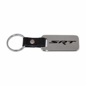 SRT Leather Strap Keychain / Fob - Black Logo