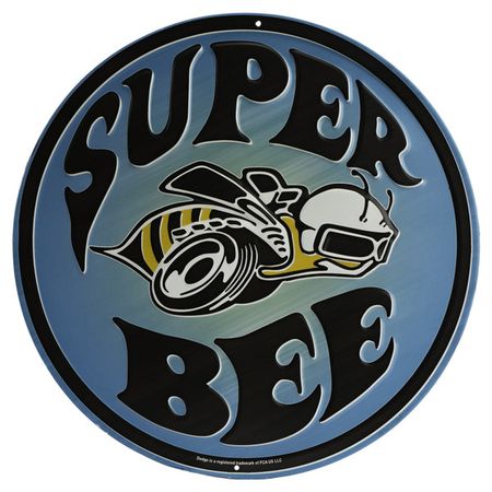 Super Bee Embossed Tin Sign - 12 inch B5 Quarter Panel Wall Decorative Sign