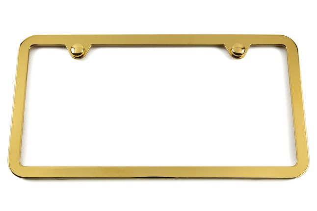 Gold Chrome License Plate Frame