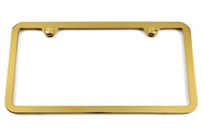 Gold Chrome License Plate Frame
