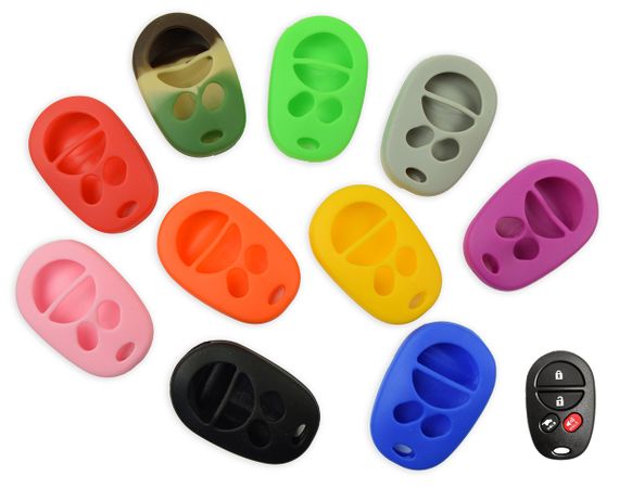 Pair (2), Toyota Highlander Silicone Rubber Remote Cover 2009-2013 w/rear glass