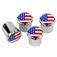USA FLAG- LOGO CHROME TIRE VALVE CAPS