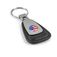 USA Flag Vintage Leather Teardrop Key Chain Fob