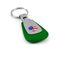 USA Flag Vintage Leather Teardrop Key Chain Fob