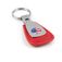 USA Flag Vintage Leather Teardrop Key Chain Fob