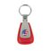 USA Flag Vintage Leather Teardrop Key Chain Fob