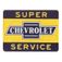 Vintage Super Chevrolet Service Tin Decorative Sign - Toolbox Refrigerator Magnet
