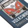 Volkswagen Garage Service Bus Embossed Tin Decorative Sign -Toolbox Refrigerator Magnet