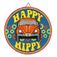 VW Happy Hippie Embossed Tin Garage Decorative Sign - 12 Inch
