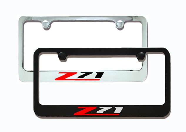 Chevrolet Z71 Engraved License Plate Frame Silverado Colorado Tahoe Suburban