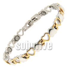 18K Gold Trimmed Loving Hearts Magnetic Bracelet (Sold Out)