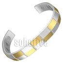 18K Gold Trimmed Magnetic Bangle   (Fits 6" - 7 1/4")