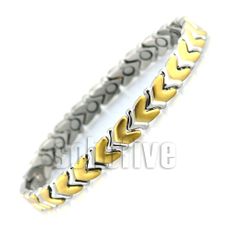 18K Gold Trimmed Magnetic Therapy Bracelet    (21 Magnets)    (Sold Out)