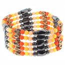 Catseye Beaded Magnetic Wrap Necklace 36"