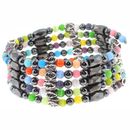 Catseye Beaded Magnetic Wrap Necklace 36"