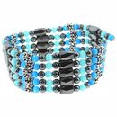 Catseye Beaded Magnetic Wrap Necklace 36"